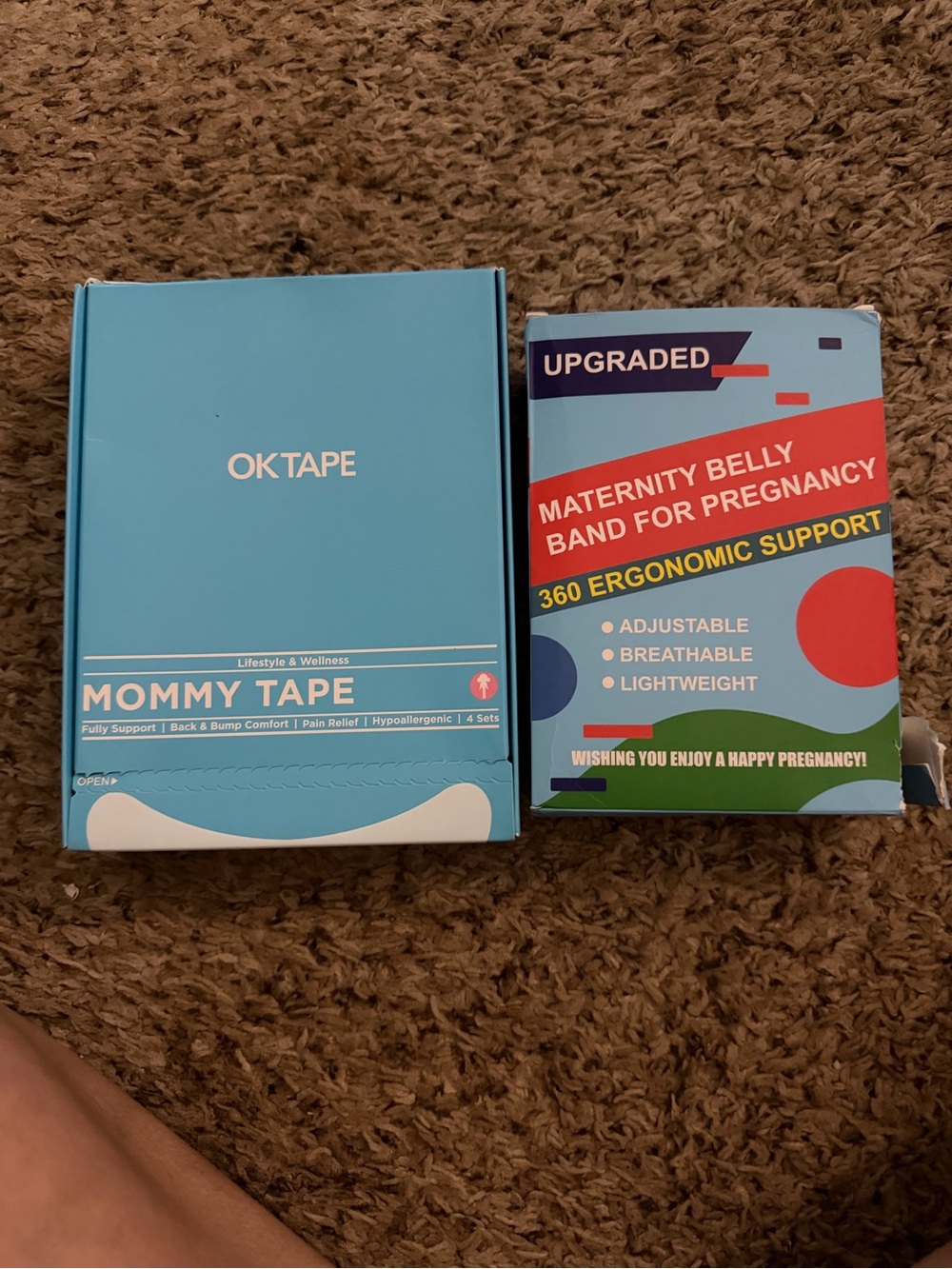 OKTAPE Mommy Tape Support Band Kit - Light Blue box